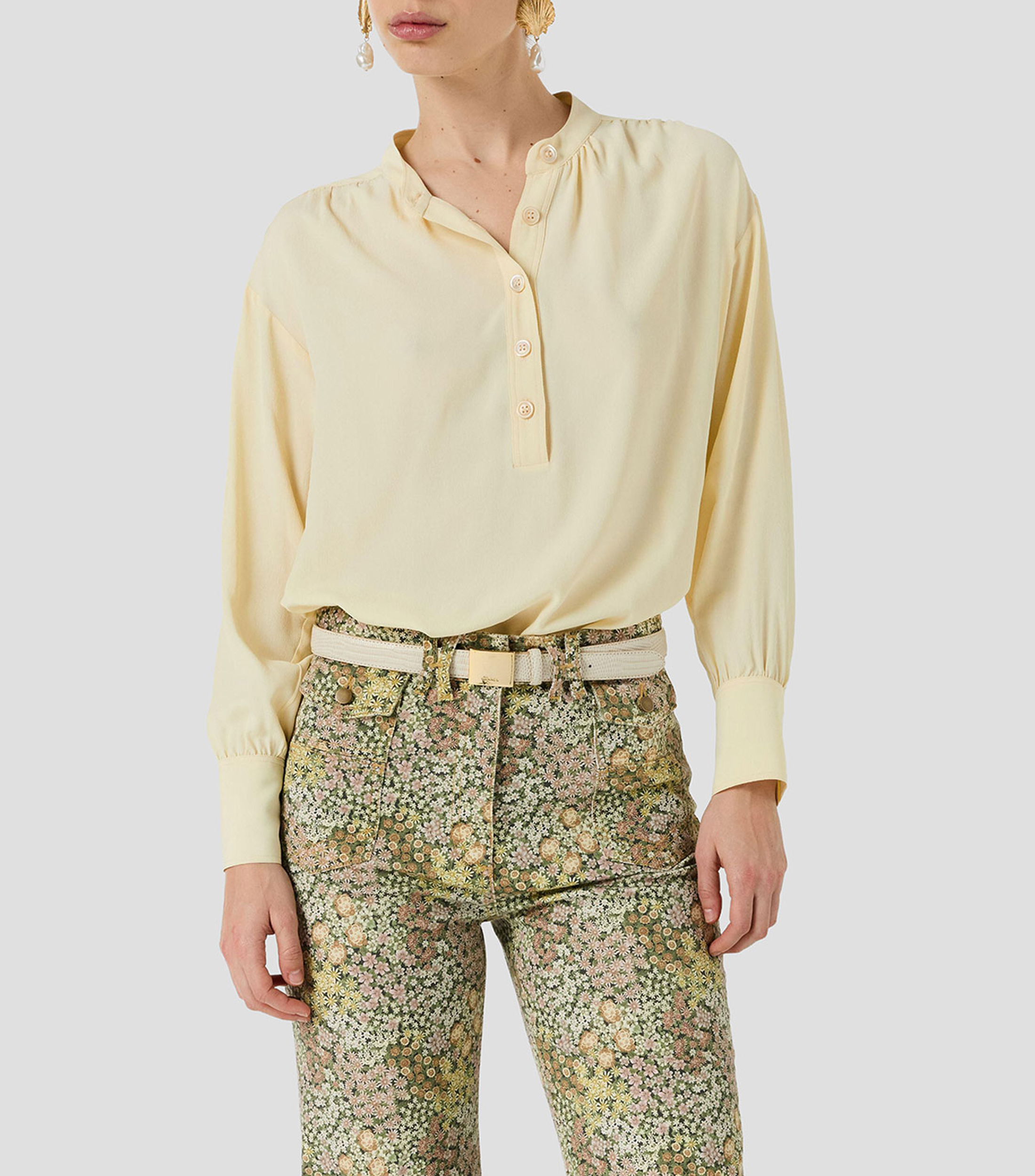 Blusa Lisa manga larga Mujer